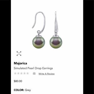 Majorica Sterling Silver Earrings NWT
